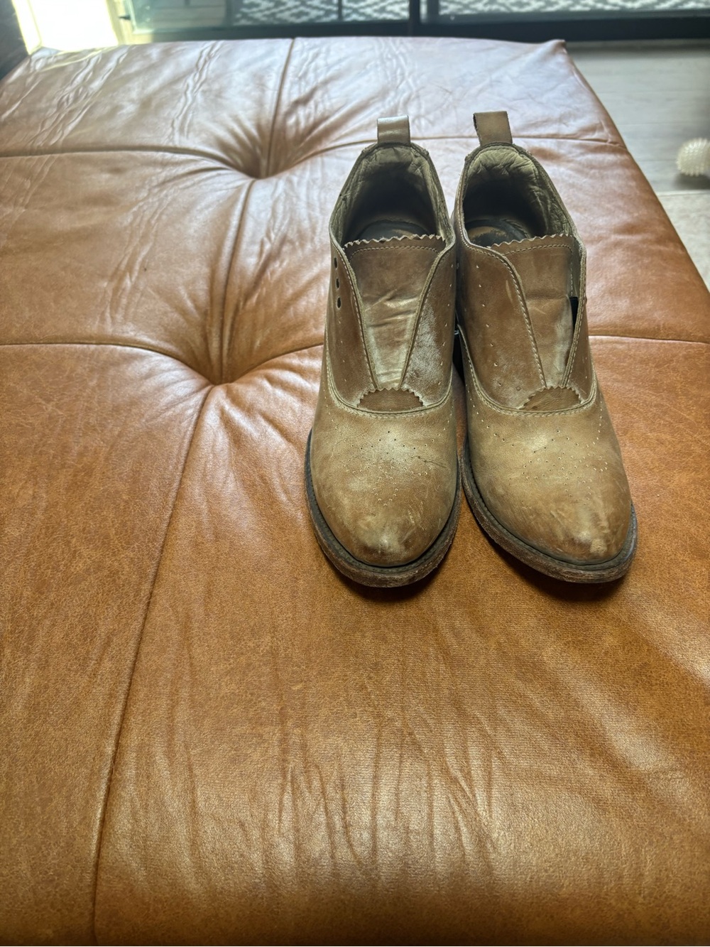 freebird Brown Suede Ankle Booties